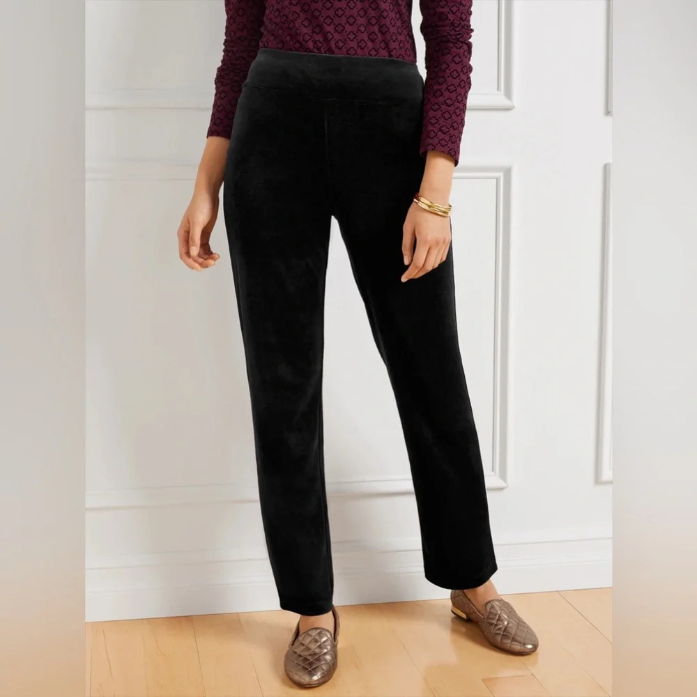 Talbots Chatham velvet tapered ankle pant 12